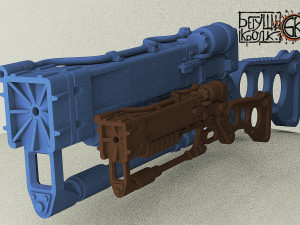 part 3 laser rifle fallout 4 scale 1 and 2 3D Принт Модель