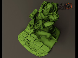 statuette for the game fallout armor t-60 dog 3D प्रिंट मॉडल