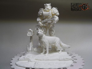 statuette for the game fallout armor t-60 dog 3D प्रिंट मॉडल