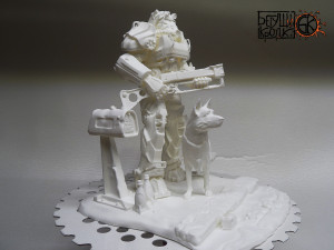 statuette for the game fallout armor t-60 dog 3D प्रिंट मॉडल