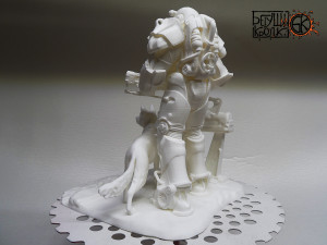 statuette for the game fallout armor t-60 dog 3D प्रिंट मॉडल