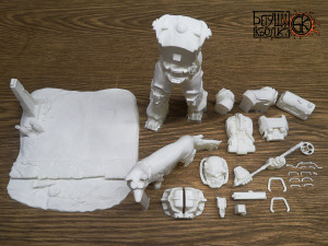 statuette for the game fallout armor t-60 dog 3D प्रिंट मॉडल