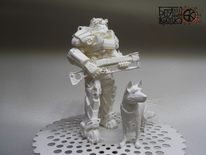 armor t-60 rifle dog from the game fallout Model Cetak 3D