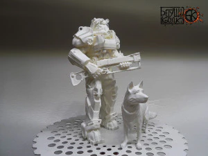 armor t-60 rifle dog from the game fallout 3D Print Model
