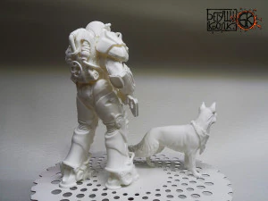 armor t-60 rifle dog from the game fallout 3D Print Model