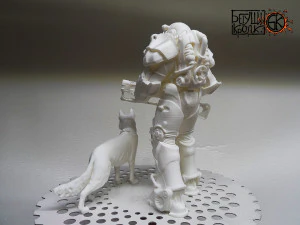 armor t-60 rifle dog from the game fallout 3D Print Model
