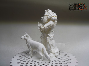 armor t-60 rifle dog from the game fallout Model Cetak 3D
