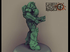 armadura t-60 do jogo fallout 4 rifle laser Modelo de Impressão 3D