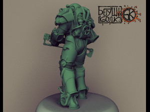 armor t-60 from the game fallout 4 laser rifle 3Dプリントモデル