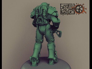 armor t-60 from the game fallout 4 laser rifle 3Dプリントモデル