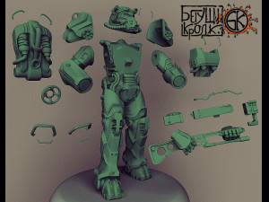 armor t-60 from the game fallout 4 laser rifle 3Dプリントモデル
