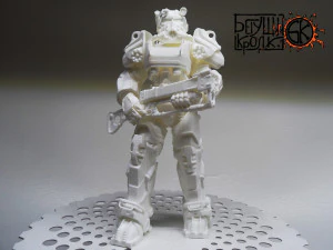 armadura t-60 do jogo fallout 4 rifle laser Modelo de Impressão 3D