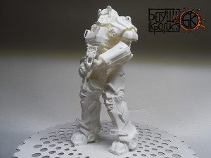 armor t-60 from the game fallout 4 laser rifle 3Dプリントモデル