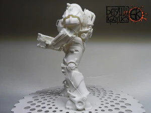 armadura t-60 do jogo fallout 4 rifle laser Modelo de Impressão 3D