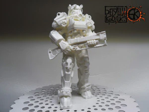 armadura t-60 do jogo fallout 4 rifle laser Modelo de Impressão 3D