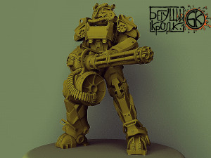 t-60 armor minifallout 4 scale 2 3D 프린트 모델