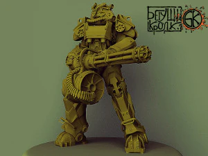 armadura t-60 minifallout 4 escala 2 Modelo de Impressão 3D