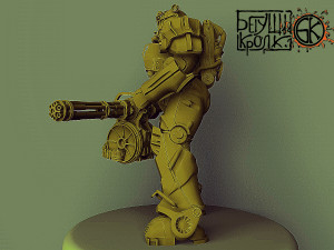 t-60 armor minifallout 4 scale 2 3D Print Model
