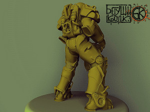 t-60 armor minifallout 4 scale 2 3D Print Model