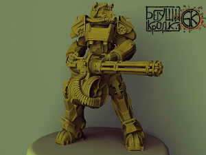 t-60 armor minifallout 4 scale 2 3D Print Model