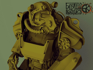 t-60 armor minifallout 4 scale 2 3D Print Model