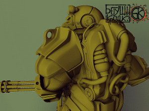 t-60 armor minifallout 4 scale 2 3D Print Model