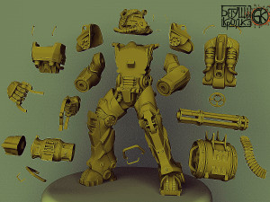 t-60 armor minifallout 4 scale 2 3D Print Model