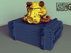 t-60 helmet on the cartridge box Modelo de impresión 3D