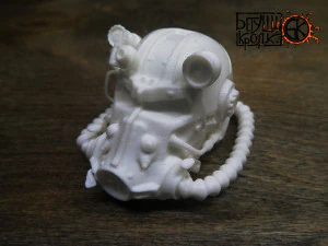 t-60 helmet on the cartridge box 3D Print Model