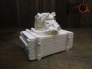 t-60 helmet on the cartridge box 3D Print Model