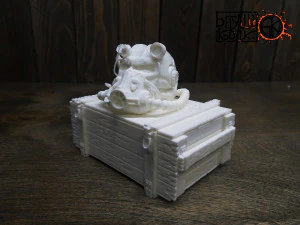 t-60 helmet on the cartridge box 3D Print Model