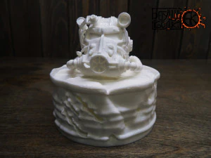 t-60 helmet on the cartridge box 3D Print Model