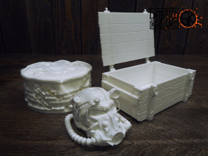 t-60 helmet on the cartridge box Modelo de impresión 3D