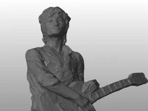 sculpture of rock musician viktor tsoi 3D Model