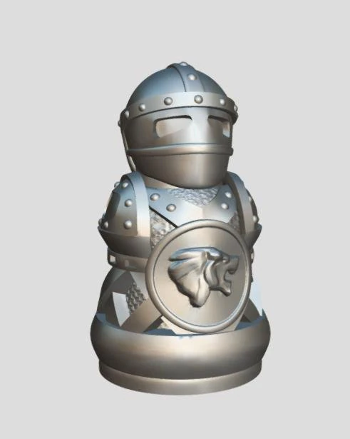 a pawn from the army of bears 3D Print Model .c4d .max .obj .3ds .fbx .stl .blend 