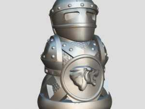 a pawn from the army of bears 3D Print Model