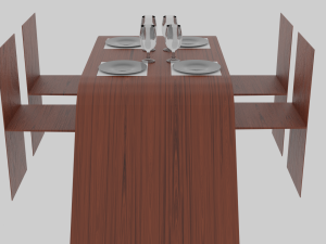 modern table for living 3D Model