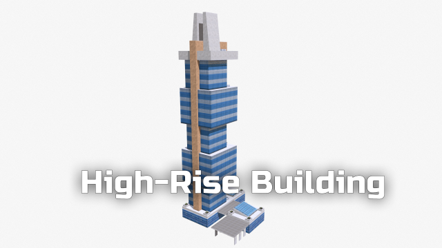 high-rise building Modelo 3D .c4d .max .obj .3ds .fbx .stl .blend 