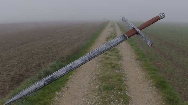 STEEL SWORD GAME PROPS Modello 3D .c4d .max .obj .3ds .fbx .stl .blend