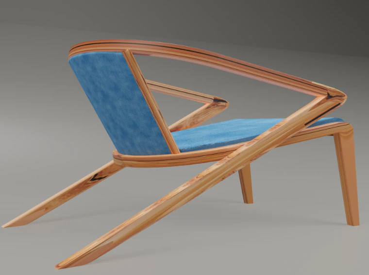chair 3 3D Model .c4d .max .obj .3ds .fbx .stl .blend 