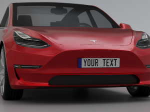 Tesla Model 3 3D 模型