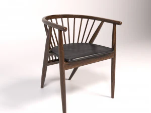 kursi berlengan danson Model 3D