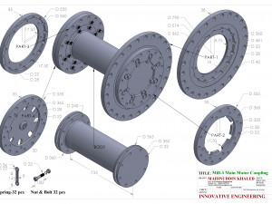 main motor coupling Modello 3D