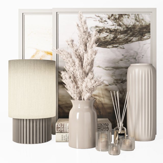 decorativeset01 Model 3D .c4d .max .obj .3ds .fbx .stl .blend 