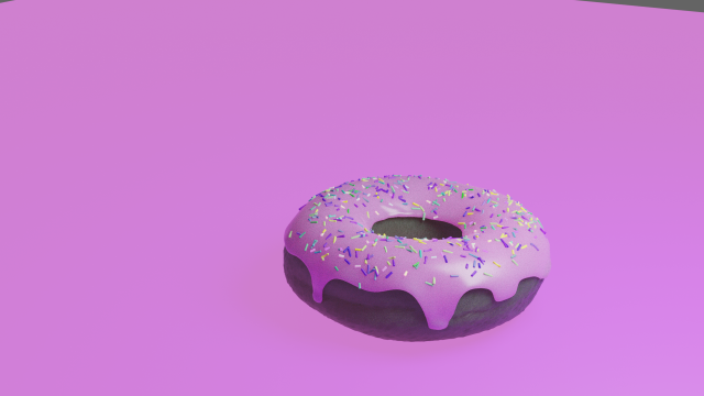 stawberry donut 3D Model .c4d .max .obj .3ds .fbx .stl .blend 
