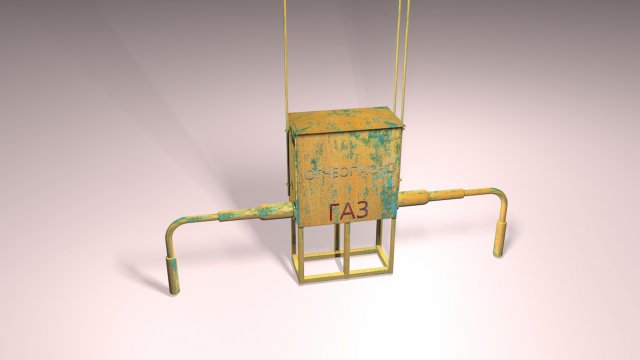 gas booth 3D Модель .c4d .max .obj .3ds .fbx .stl .blend 