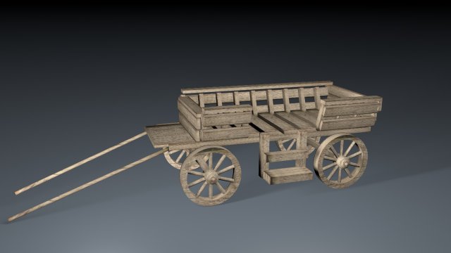 the cart Model 3D .c4d .max .obj .3ds .fbx .stl .blend 