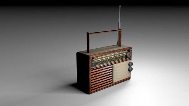 radio Modelo 3D .c4d .max .obj .3ds .fbx .stl .blend 