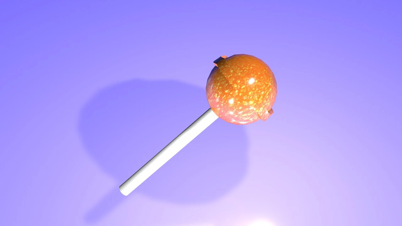 caramel on a stick 3D Model .c4d .max .obj .3ds .fbx .stl .blend 