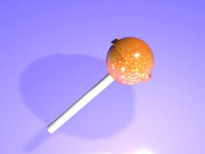 karamel pada tongkat Model 3D